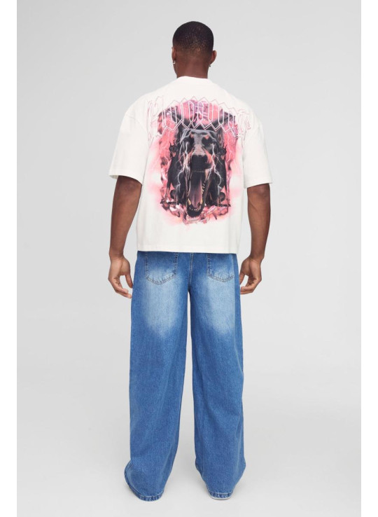 Мішкуваті жорсткі джинси світло-блакитного кольору