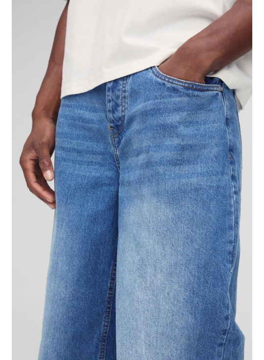 Мішкуваті жорсткі джинси світло-блакитного кольору