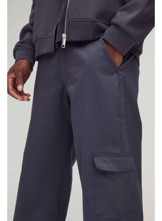 Штани карго вільного крою з фіксованою талією