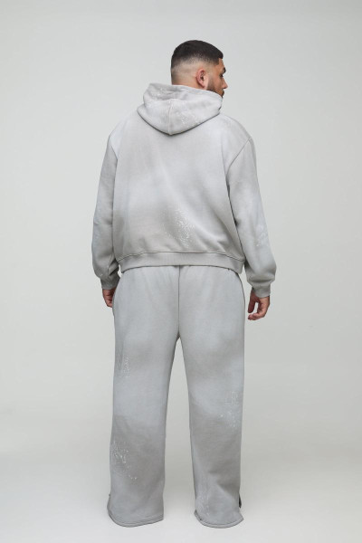 Плюс великий спортивний костюм боксер із широким вишивкою