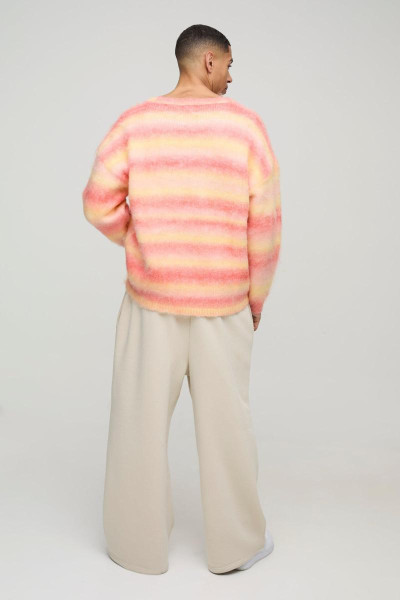 Негабаритна коробка з матовою смугою V на шиї трикотажна перемичка