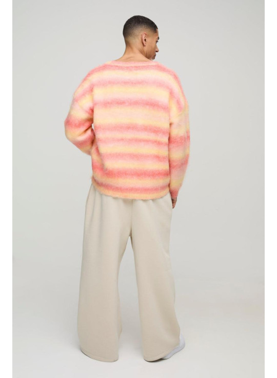 Негабаритна коробка з матовою смугою V на шиї трикотажна перемичка