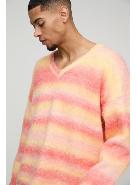 Негабаритна коробка з матовою смугою V на шиї трикотажна перемичка