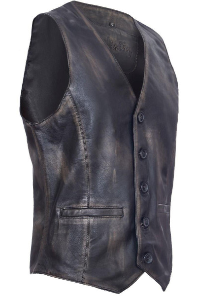 Класичний шкіряний жилет-Честер