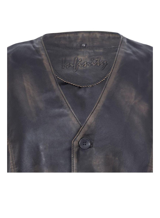 Класичний шкіряний жилет-Честер