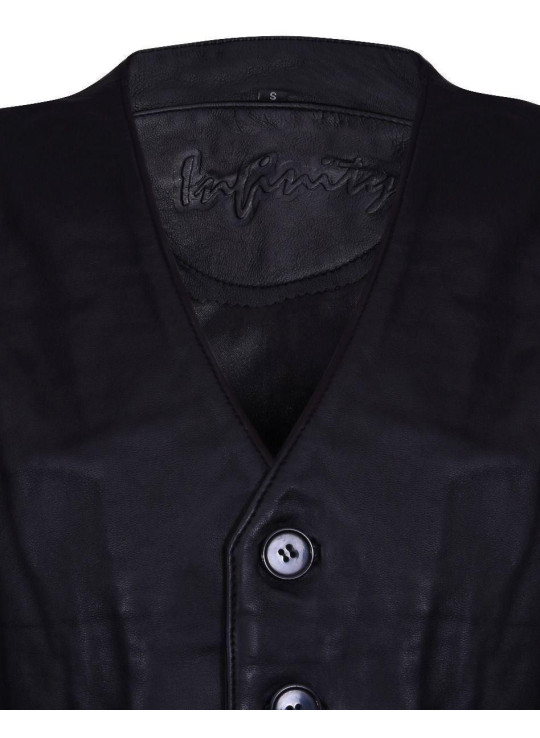 Класичний шкіряний жилет-Честер