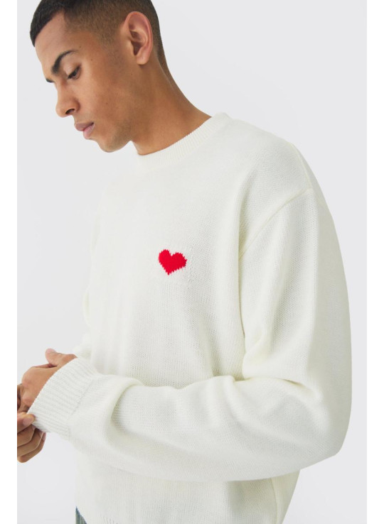 Негабаритний боксерський сердечний джемпер