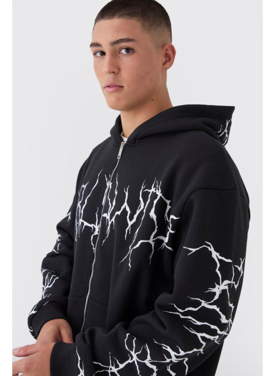Величезний спортивний костюм із капюшоном із зображенням графіті