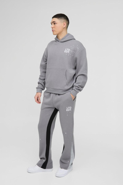 Негабаритна коробка фарби з бризок Gusset з капюшоном з капюшоном