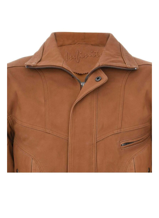 Класичний шкіряний піджак Харрінгтон-Бомбер