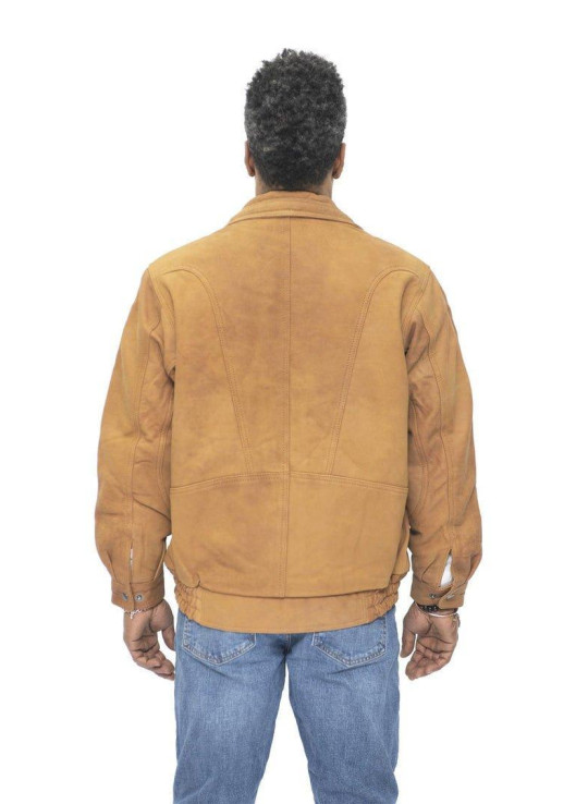 Класичний шкіряний піджак Харрінгтон-Бомбер