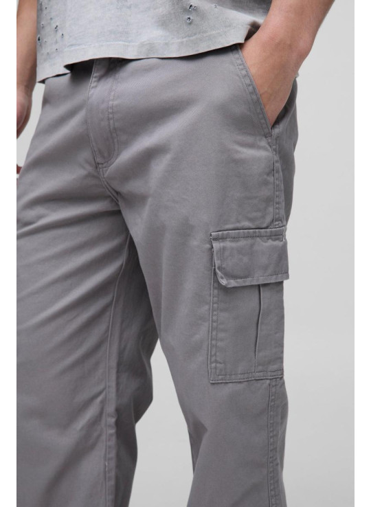 Покладена талія Пряма нога Вантажний брюк