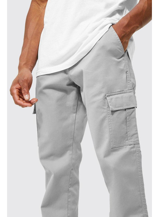 Покладена талія Пряма нога Вантажний брюк