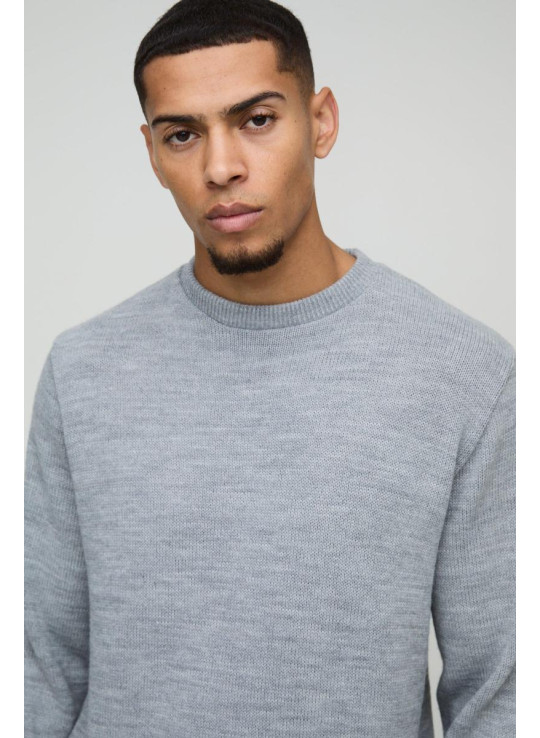 Трикотажний джемпер стандартного крою з ребристою вставкою на лікті