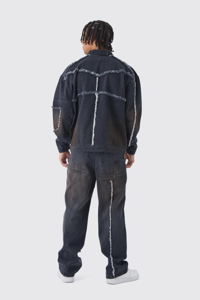 Мішкуваті жорсткі брудні столярні джинси