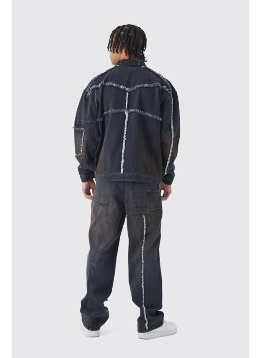 Мішкуваті жорсткі брудні столярні джинси