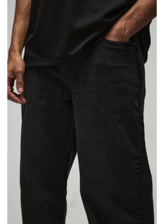 Мішкуваті жорсткі джинси чорного кольору