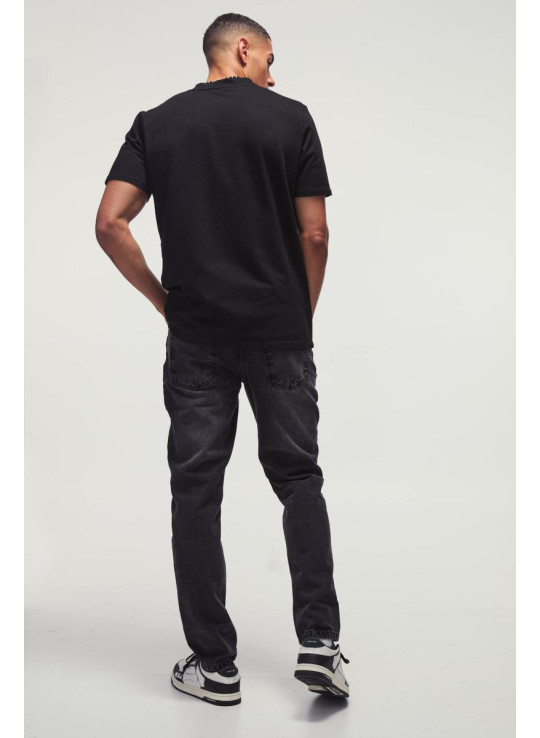 Завужені жорсткі джинси вугільного кольору