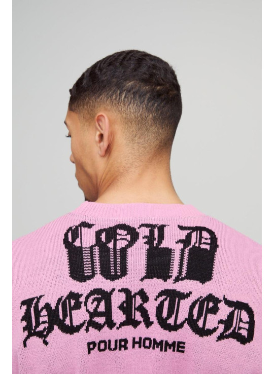 Негабаритна крапла плечна скелетна друк трикотажного джемпера