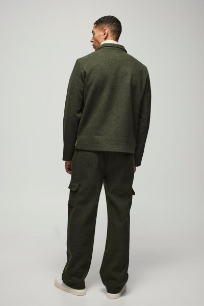 Звичайна кишеня з вовняним виглядом Harrington