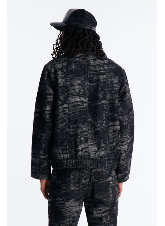 Денімна куртка Jacquard Waves