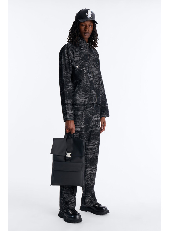 Денімна куртка Jacquard Waves