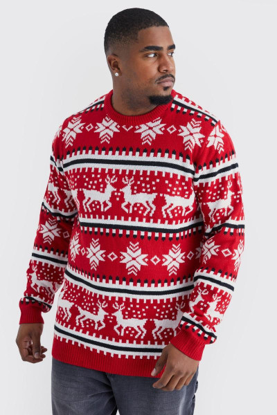 Плюс різдвяний джемпер Reindeer Fairisle