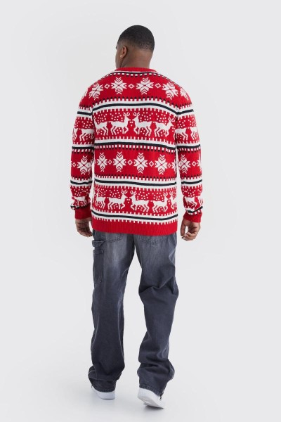Плюс різдвяний джемпер Reindeer Fairisle