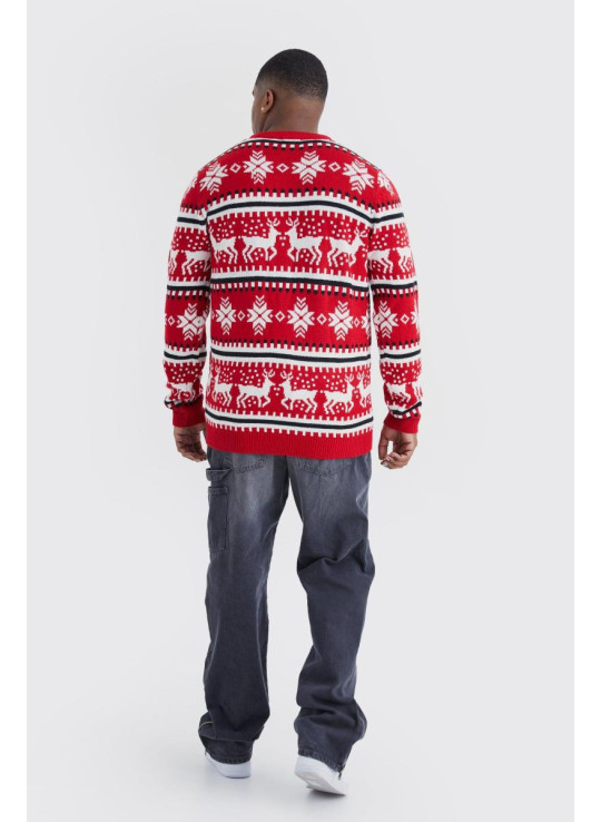 Плюс різдвяний джемпер Reindeer Fairisle