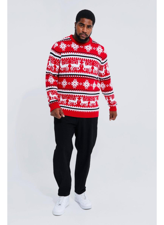 Плюс різдвяний джемпер Reindeer Fairisle