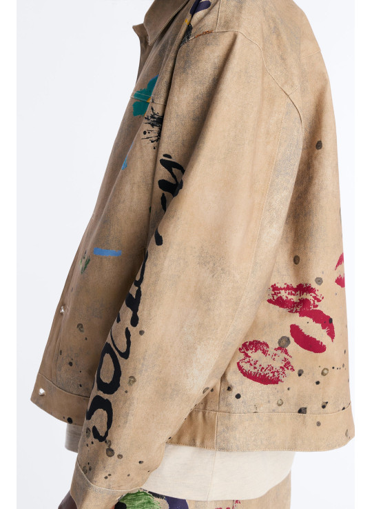 Укорочена робоча куртка Culture Society з бризками фарби