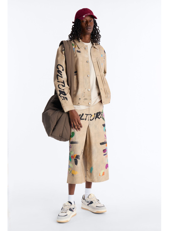 Укорочена робоча куртка Culture Society з бризками фарби