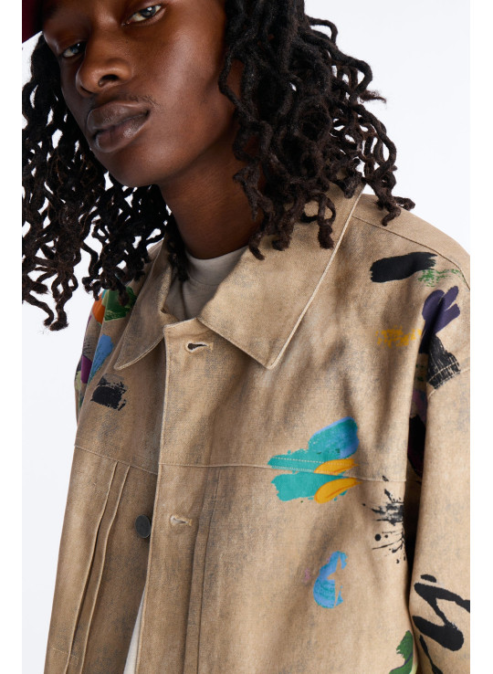 Укорочена робоча куртка Culture Society з бризками фарби