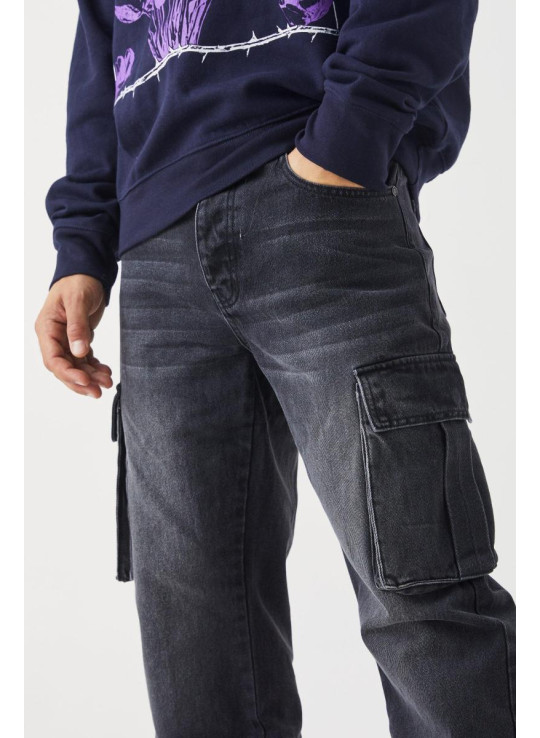 Розслаблені жорсткі джинси карго