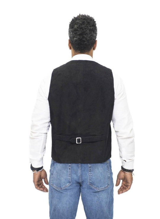 Класичний козячий замшевий шкіряний жилет-Норвіч