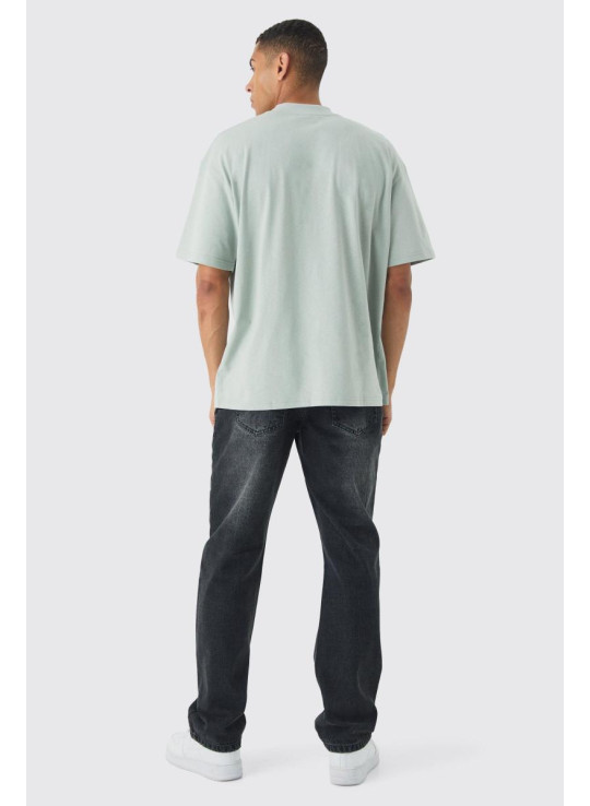 Розслаблені жорсткі джинси чорного кольору