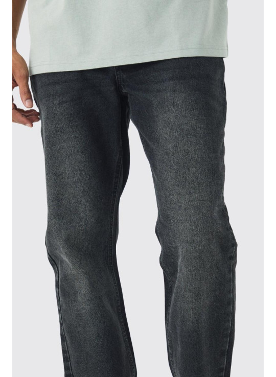 Розслаблені жорсткі джинси чорного кольору