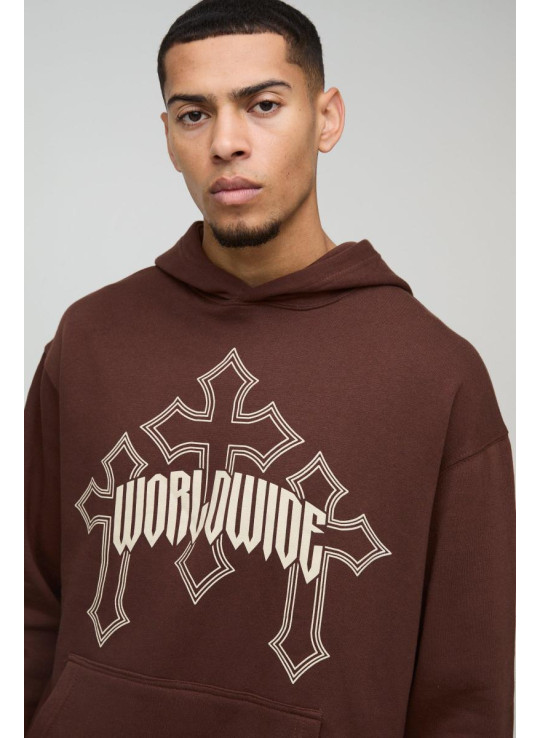 Великий готичний хрестовий худі та спортивний костюм для бігунів стандартного крою