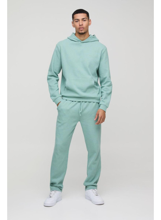 Чоловік вишитий вафельний трек костюм