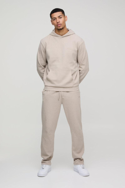 Чоловік вишитий вафельний трек костюм