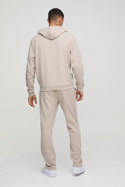 Чоловік вишитий вафельний трек костюм