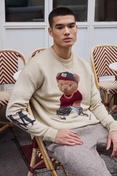 Негабаритний боксерський плюшевий трикотажний джемпер