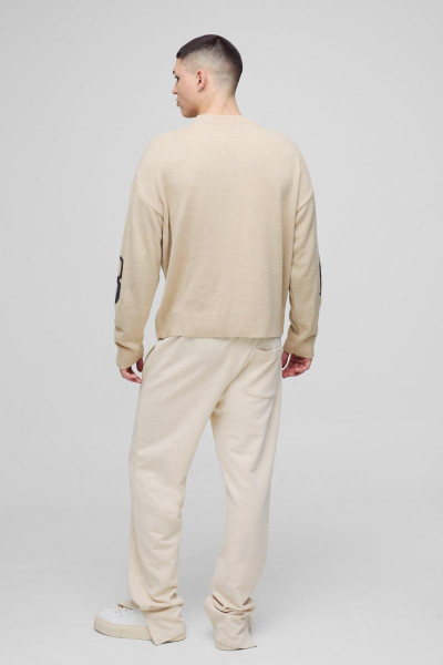 Негабаритний боксерський плюшевий трикотажний джемпер