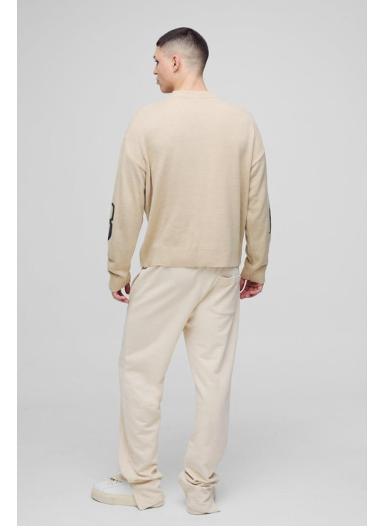 Негабаритний боксерський плюшевий трикотажний джемпер