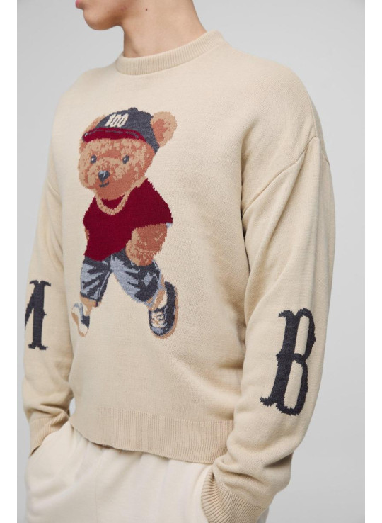 Негабаритний боксерський плюшевий трикотажний джемпер