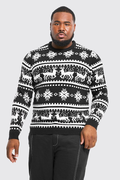 Плюс різдвяний джемпер Reindeer Fairisle