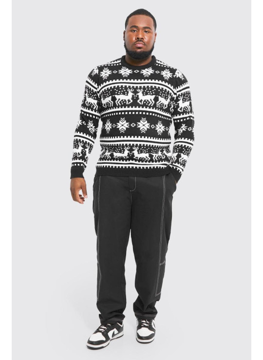 Плюс різдвяний джемпер Reindeer Fairisle