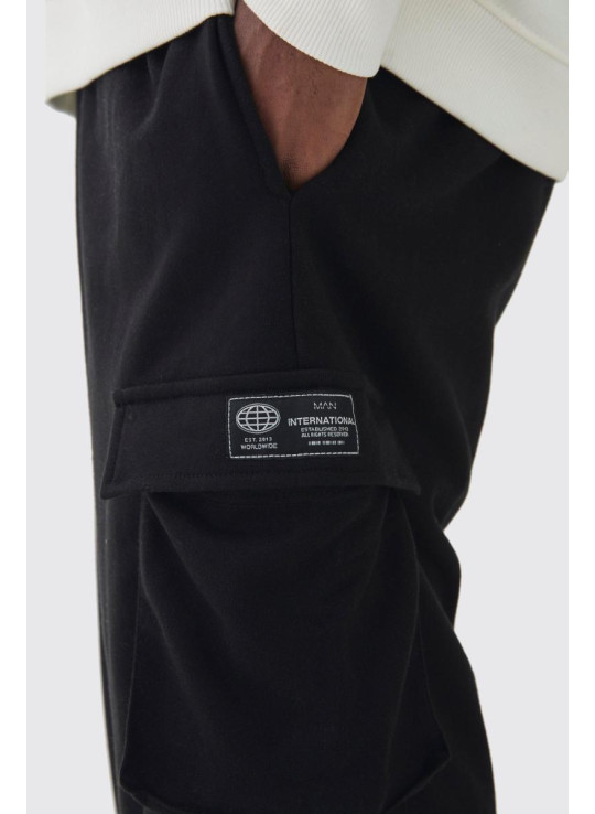 Додаткові джоггери карго великого крою з тканою вкладкою