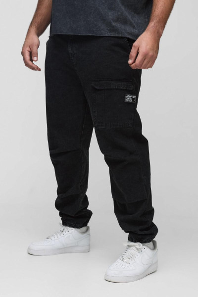 Плюс випрані брюки-карго зі складками Ripstop Slim Fit