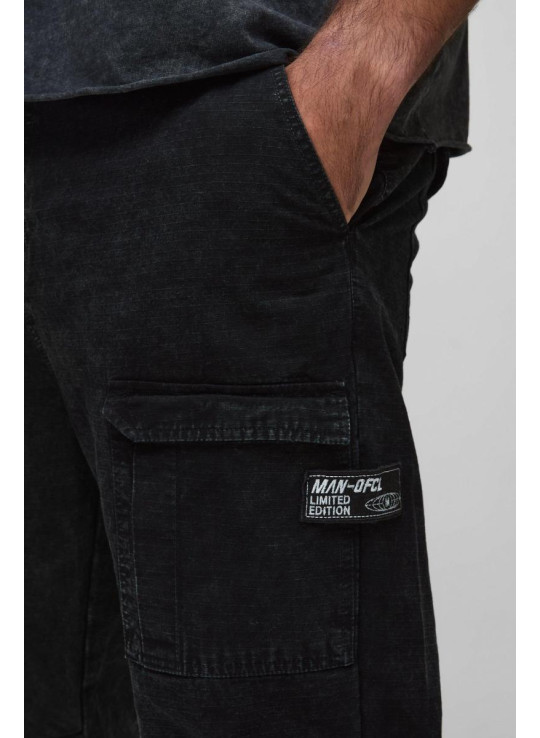 Плюс випрані брюки-карго зі складками Ripstop Slim Fit